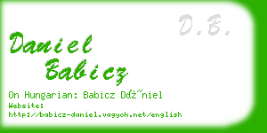 daniel babicz business card